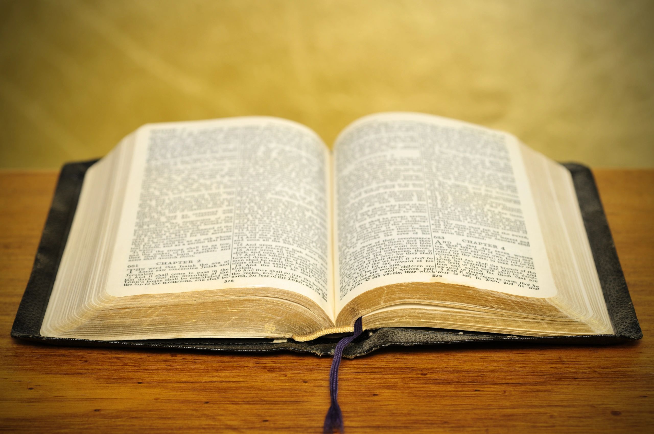Bible study resource on a table